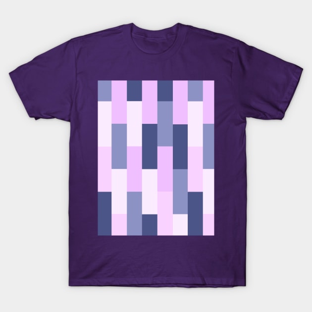 Purple and Pink Brick Pattern T-Shirt by OneThreeSix